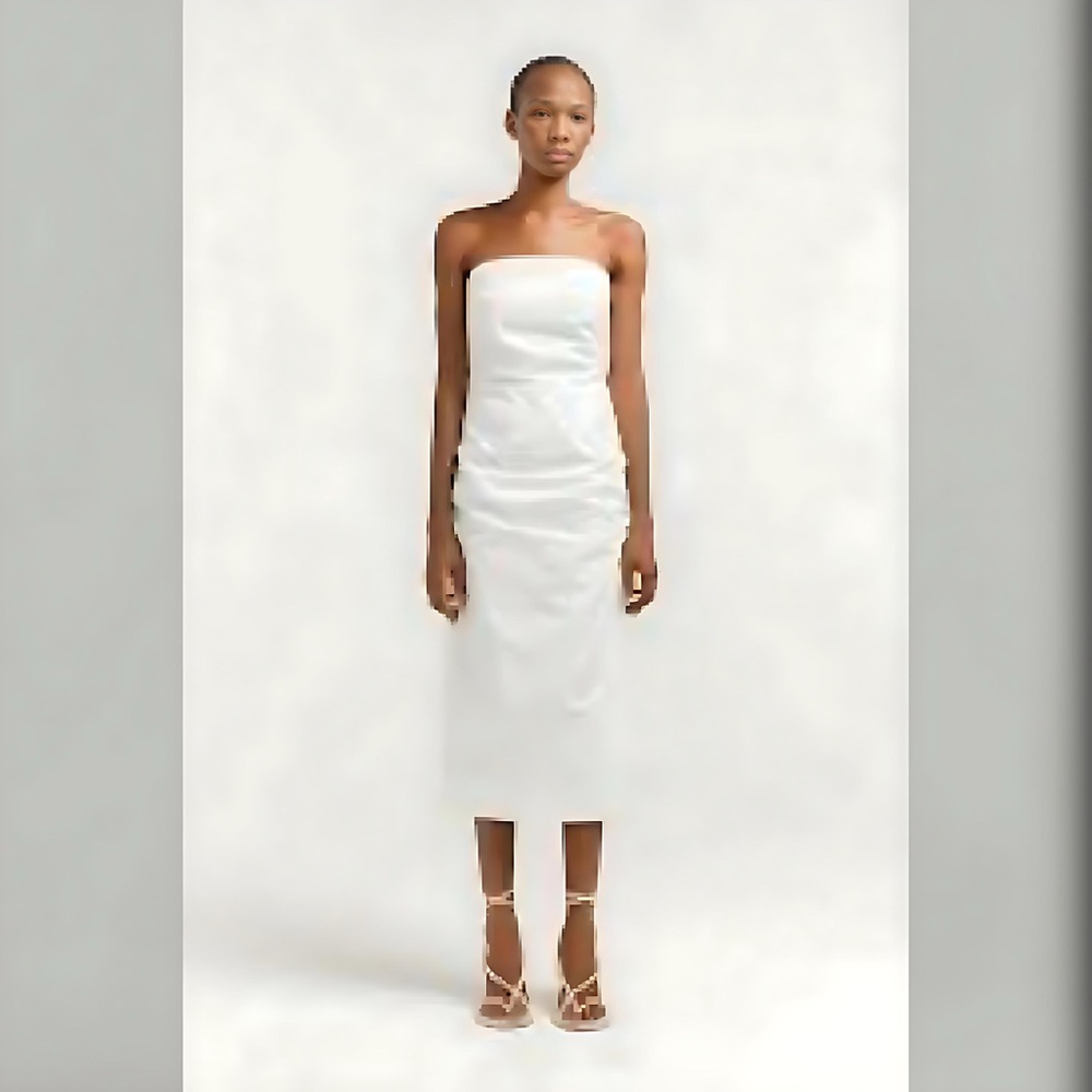 Henne Ilaria Strapless White Dress
